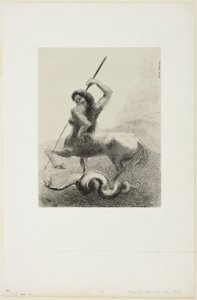 Były walki i próżne zwycięstwa, płyta 6 z 8 z „Les Origines” autorstwa Odilon Redon