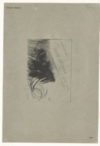 Strona tytułowa serii z kuszeniem św. Antoniego Tentation de Saint-Antione texte de Gustave Flaubert (tytuł serii na obiekcie) Kuszenie św. Antoniego (tytuł serii) autorstwa Odilon Redon
