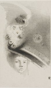 Untitled Trial Lithograph   1283379   pl       polish Successfully Translated  Original: Portraits of Mademoiselle de Blois and Mademoiselle de Nantes served by their black servant”””. Mademoiselle de Blois (1677-1749), future wife of Louis de Bourbon, Mad autorstwa Odilon Redon