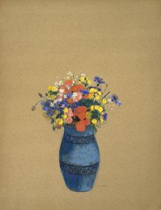 Wazon z kwiatami autorstwa Odilon Redon