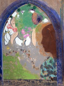 Kobieta przy oknie, 1903-1908. autorstwa Odilon Redon