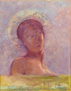 Zamknięte oczy - obraz Odilona Redona autorstwa Odilon Redon