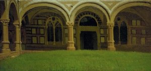 Starożytny florencki klasztor, ok. 1864-65 (olej na płótnie)