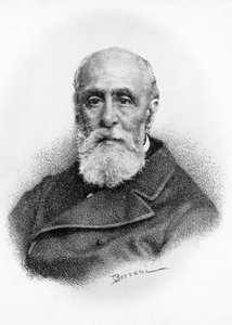 Portret Giovanniego Ruffiniego (1807-1881), włoskiego poety i patrioty, litografia według rysunku Odoardo Borraniego (1833-1905)