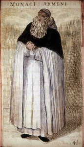 Mnich ormiański. Drzeworyt. XVI wiek.