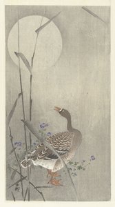 Gęś w pełni księżyca autorstwa Ohara Koson