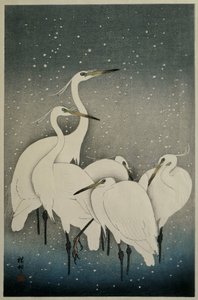 Grupa Czapli autorstwa Ohara Koson