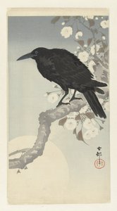 Wrona w pełni księżyca autorstwa Ohara Koson