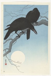 Dwie wrony na gałęzi autorstwa Ohara Koson