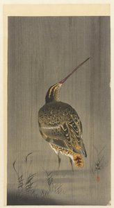 Snajper w deszczu autorstwa Ohara Koson