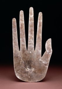 Wycinanka w kształcie dłoni, 200 p.n.e.-400 n.e. (mika) autorstwa Ohio Hopewell culture