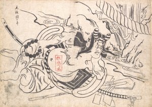 Kiedy Ichikawa Dan Juro był lekarzem? 1710. , komar. 1710. autorstwa Okumura Masanobu