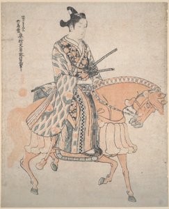 Szlachcic na koniu autorstwa Okumura Masanobu