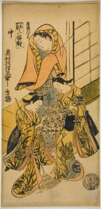 Płaszcz Daruma (Haori Daruma), z „Trzech obrazów harmonii (Waki sanpukutsui)” autorstwa Okumura Masanobu