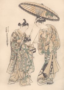 Dwie postacie. autorstwa Okumura Masanobu