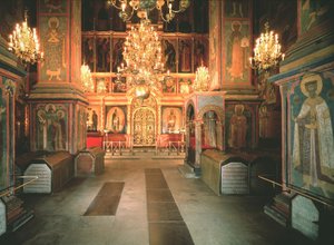 Wnętrze katedry Archanioła Michała na Kremlu moskiewskim, 1679-1681 autorstwa Old Russian Architecture