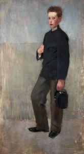 Portret chłopca w mundurku gimnazjalnym