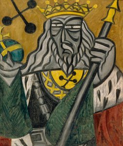 Król trefl, 1915 autorstwa Olga Rozanova