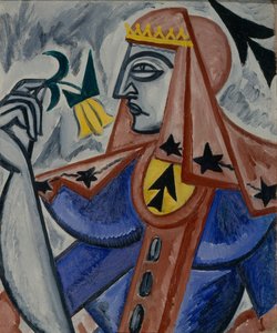 Dama pikowa, 1913-1914 autorstwa Olga Rozanova