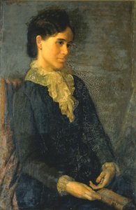 Hester Marian Wait Lay, Portret żony artysty, 1880. autorstwa Oliver Ingraham Lay