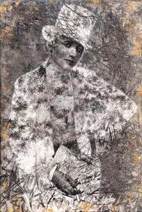 Złoto, 2022 (mieszane media na drewnie) autorstwa Olivia Gozzano