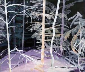 Czarny Las 3,2017 (akryl na płótnie) autorstwa Olivier Morel
