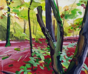 Las 16,2017 (akryl na płótnie) autorstwa Olivier Morel