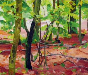 Las 17,2017 (akryl na płótnie) autorstwa Olivier Morel