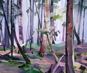 Las 22,2017 (akryl na płótnie) autorstwa Olivier Morel
