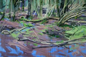 Las 2, 2014 (akryl na płótnie) autorstwa Olivier Morel