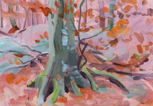 Las 32,2018 (akryl na płótnie) autorstwa Olivier Morel