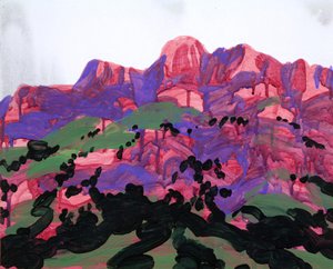 Leukerbad 19, 2012 (akryl na płótnie) autorstwa Olivier Morel