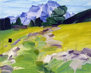 Leukerbad 36, 2017 (akryl na płótnie) autorstwa Olivier Morel