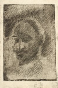 Portret malarza Henrika Schouboe autorstwa Oluf Hartmann