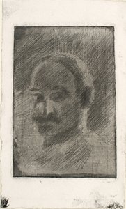 Portret malarza Henrika Schouboe autorstwa Oluf Hartmann