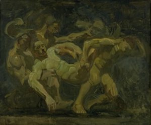 Walka o zwłoki Patroklosa autorstwa Oluf Hartmann