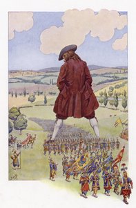 Ilustracja do podróży Guliwera autorstwa Onfray de Breville Job