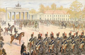 Napoleon triumfalnie wkraczający do Berlina autorstwa Onfray de Breville Job