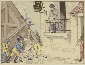 Miasto Grenoble otwiera swoje bramy dla Napoleona po powrocie z wygnania na Elbie, 7 marca 1815 r. autorstwa Onfray de Breville Job