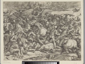 Bitwa pod mostem Mulwijskim autorstwa Orazio Farinati (attributed to)