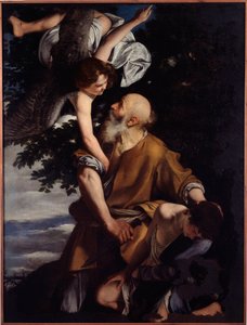 Oprawa Izaaka (olej na płótnie) autorstwa Orazio Gentileschi