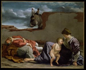 Odpocznij w ucieczce do Egiptu, 1615-1621 autorstwa Orazio Gentileschi