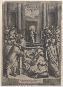 Chrystus spór w świątyni, 1568-77., 1568-77. autorstwa Orazio de Sanctis