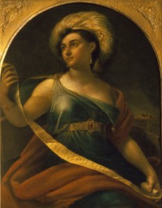 Portret aktorki Ekateriny Siemionowej 1786-1849 jako Delfickiej Sybilli, 1828 autorstwa Orest Adamovich Kiprensky