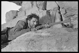 Burt Lancaster w „The Scalphunters”, 1968 (zdjęcie czarno-białe) autorstwa Orlando Suero