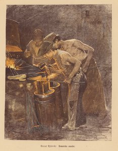 Roman Blacksmiths (kolorowa litografia)