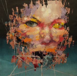Distorted Color Model 2, 2018-2025 (akryl i olej na płótnie)