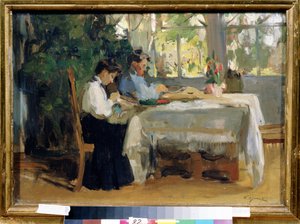 „Dance la Veranda” Peinture de Osip Emanuilovich Braz (1872-1936) Państwowe Muzeum Sztuki im. A. Radishcheva, Saratów