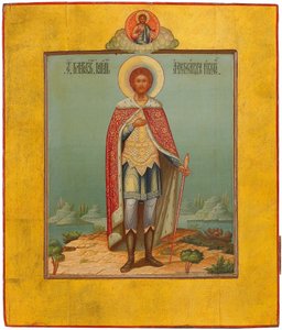 Święty Aleksander Newski, XIX w. autorstwa Osip Semionovich Chirikov