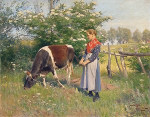 Mleczarka, 1892 autorstwa Oskar Frenzel